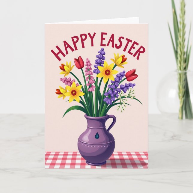 Spring Flower Bouquet Card (Front)