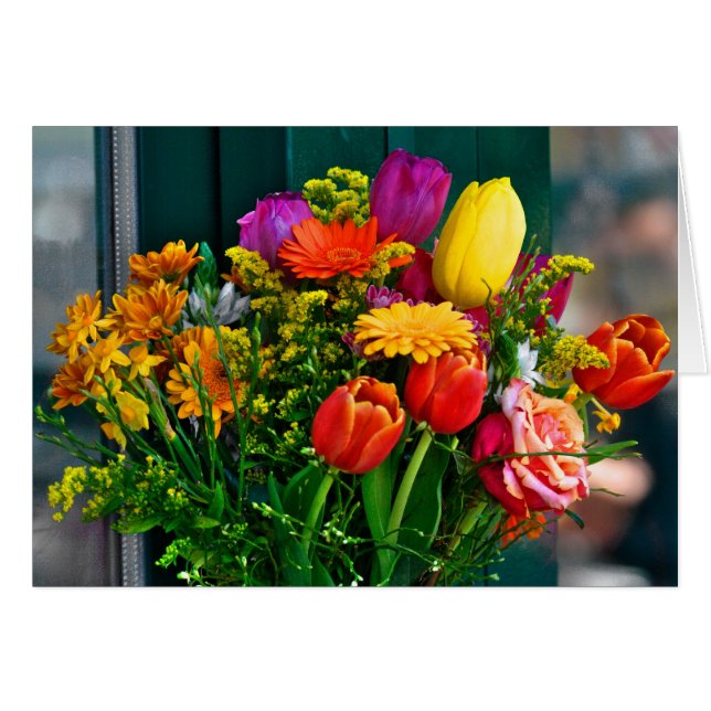 Spring Flower Bouquet Cards (Front Horizontal)