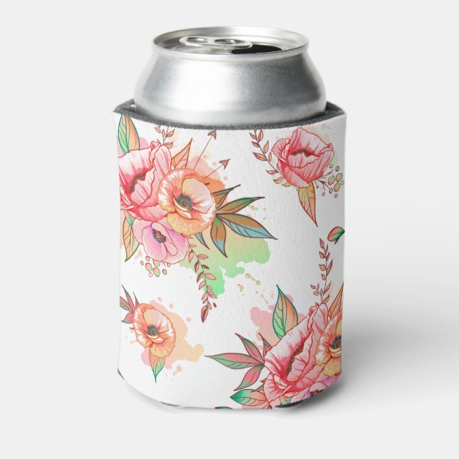spring Flower Can Cooler (Can Back)