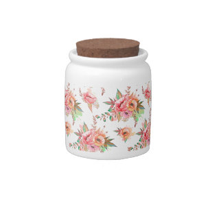 spring Flower Candy Jar