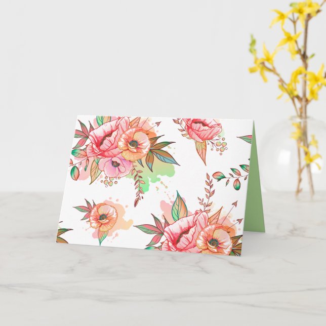 spring Flower Card (Yellow Flower)