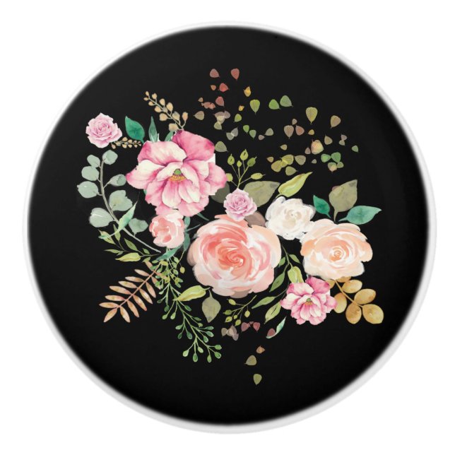 spring flower ceramic knob (Front)