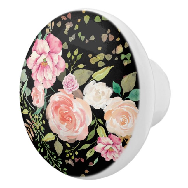 spring flower ceramic knob (Right)