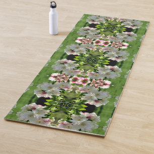 Spring Flower Crabapple Blossoms Abstract Yoga Mat