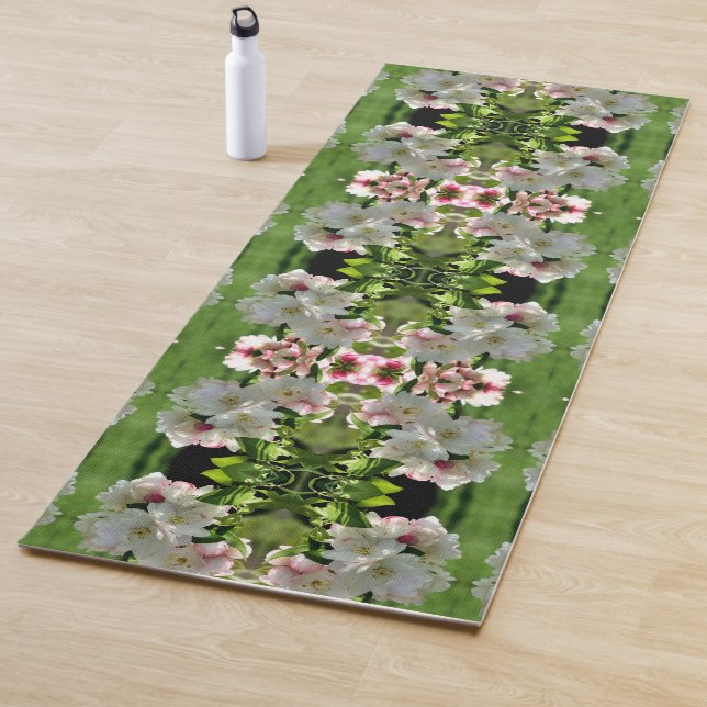 Spring Flower Crabapple Blossoms Abstract Yoga Mat (In Situ)