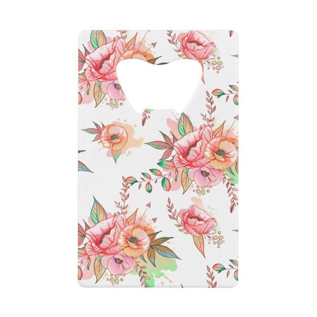 spring Flower Credit Card Bottle Opener (Front)