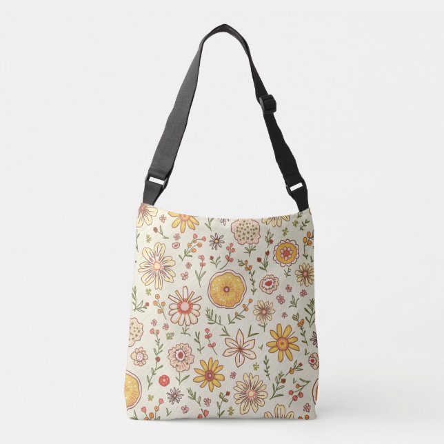Spring Flower Crossbody Bag (Front)