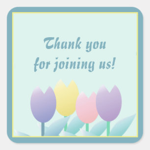Spring Flower Cute Tulips Party Favor Sticker