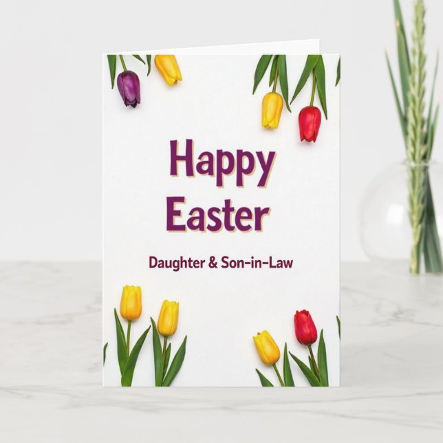 Spring Flower Easter Card (Front)