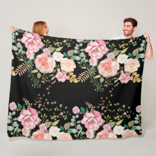 spring flower fleece  blanket