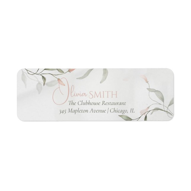 Spring Flower Floral Baby Shower Address Label (Front)