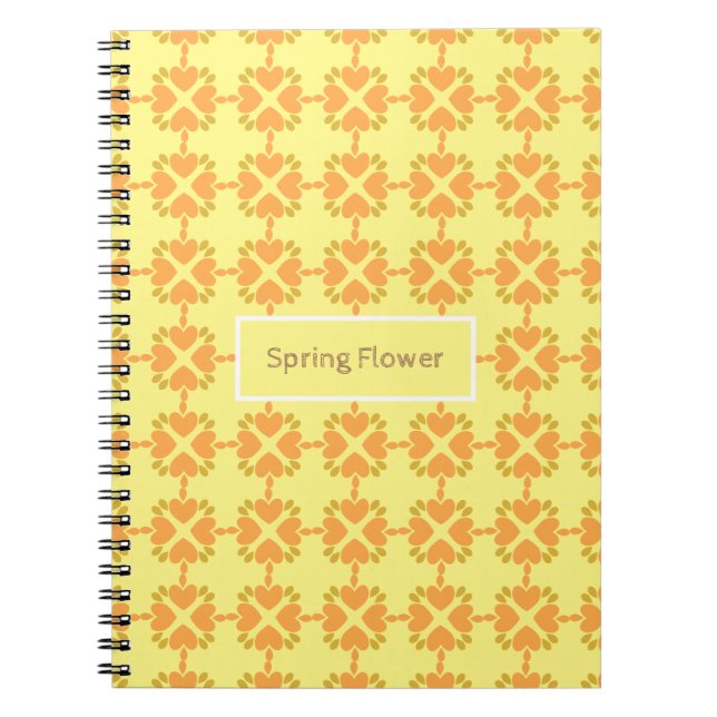 spring flower floral pattern notebook (Front)