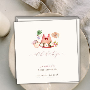 Spring Flower Garden Girl Clothes Baby Shower Napkins