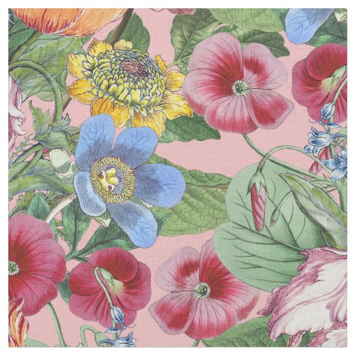 Spring Flower Garden Pattern Fabric