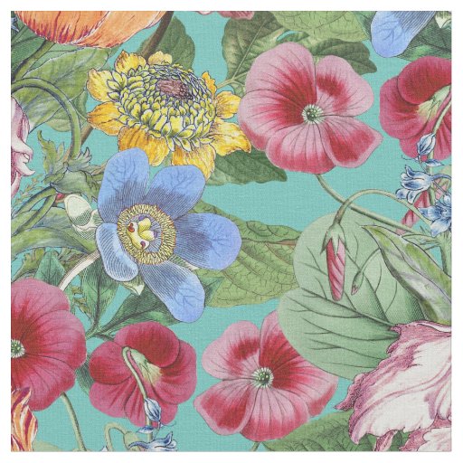 Spring Flower Garden Pattern Fabric