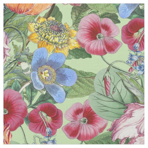 Spring Flower Garden Pattern Fabric