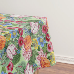 Spring Flower Garden Pattern Tablecloth