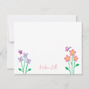 Spring Flower Garden Personalized Note Card