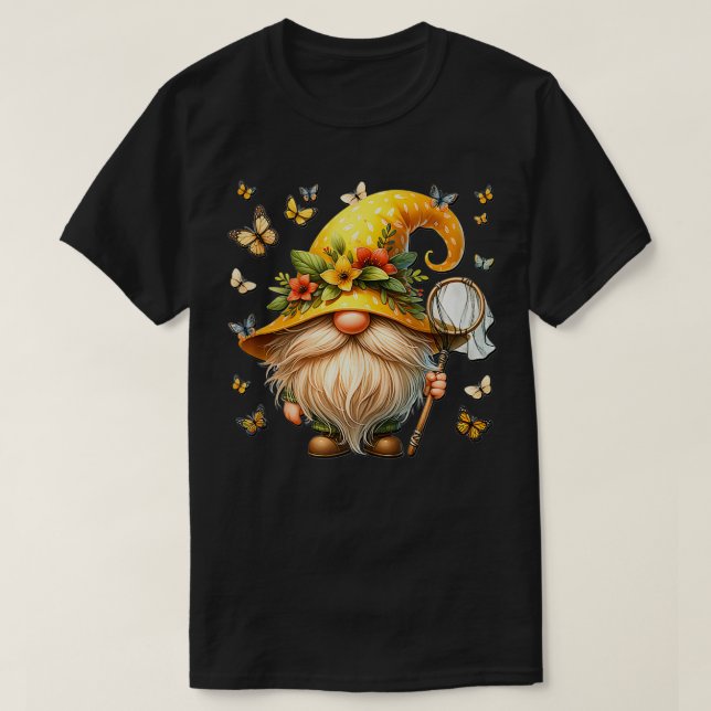 Spring Flower Gnome Graphic For Gardener Cute Butt T-Shirt (Design Front)