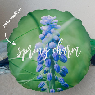 Spring Flower (Grape Hyacinth) Throw Pillow
