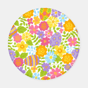 Spring Flower Happy Easter Holiday Decoration Coaster Set