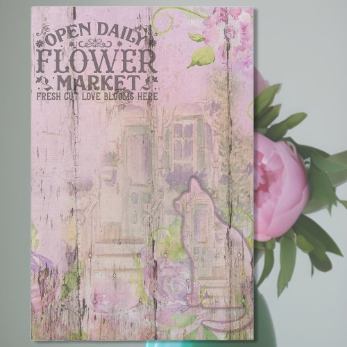 Spring Flower Market Watercolor Tissue Paper