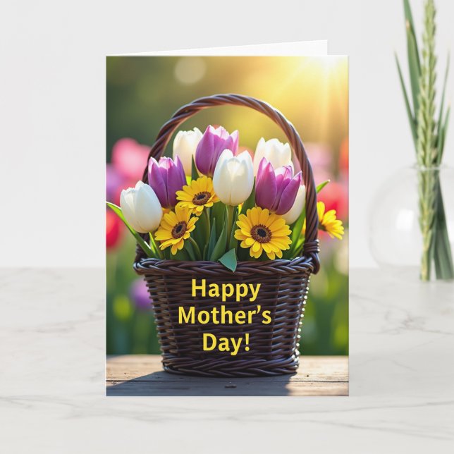 Spring Flower Mothers Day Card (Front)