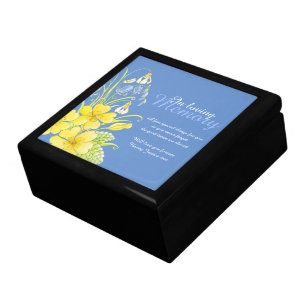 Spring flower personalized in loving memory gift box