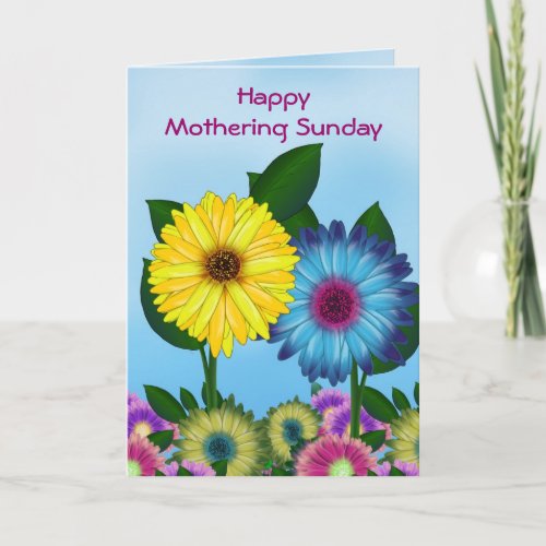 Spring Flower  Photo Frame for Mothering Sunday Card