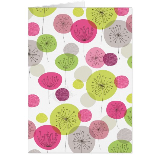 Spring flower retro card (blanco inside) (Front)