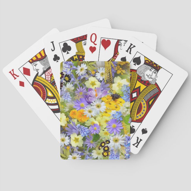 Spring Flower Selection Poker Cards (Back)
