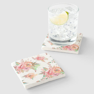 spring Flower Stone Coaster