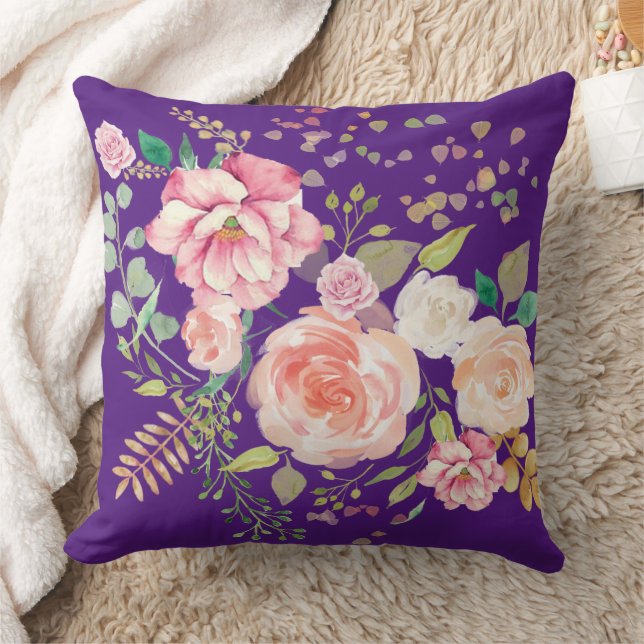spring flower  throw pillow (Blanket)