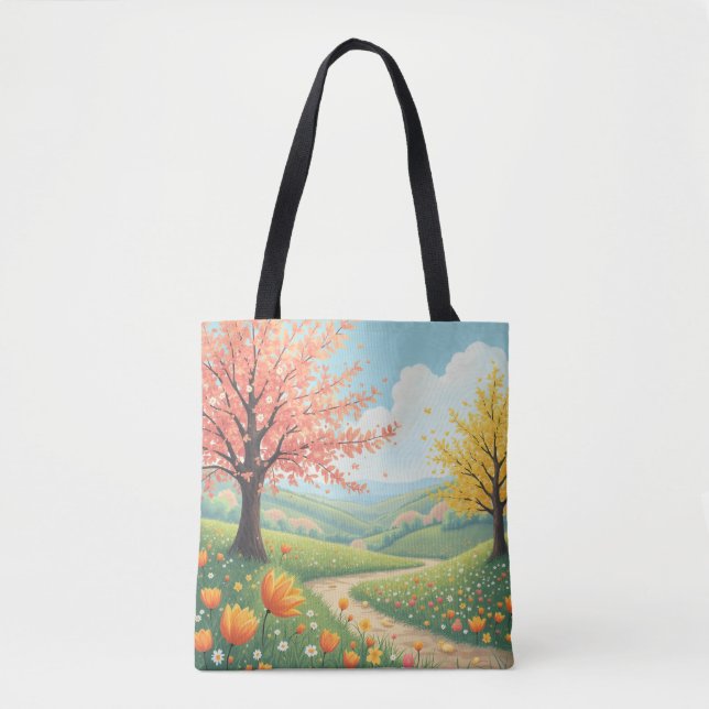 Spring Flower Tote Bag (Front)
