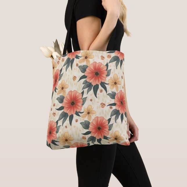 Spring Flower Tote Bag (Close Up)