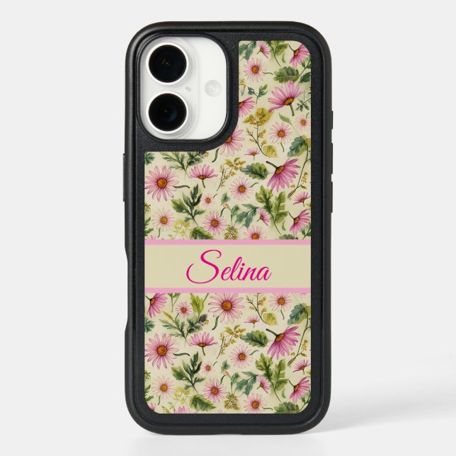 Spring Flower With Name Otterbox iPhone Case (Back)