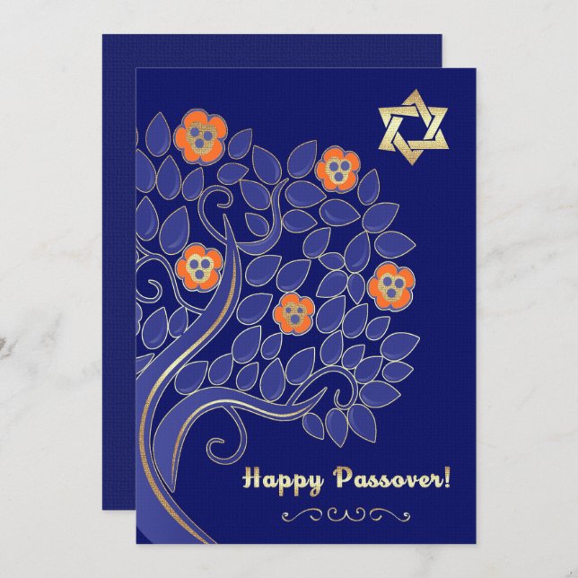Spring Flowering Tree Passover Seder  Invitation (Front/Back)