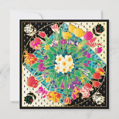 Spring Flowers Personalized Announcements