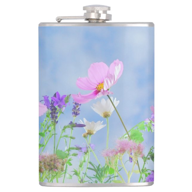 Spring Flowers 15 oz Design  Flask (Front)