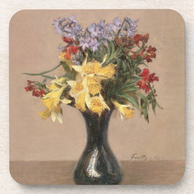 Spring Flowers, 1869 (oil on canvas) Coaster (Front)