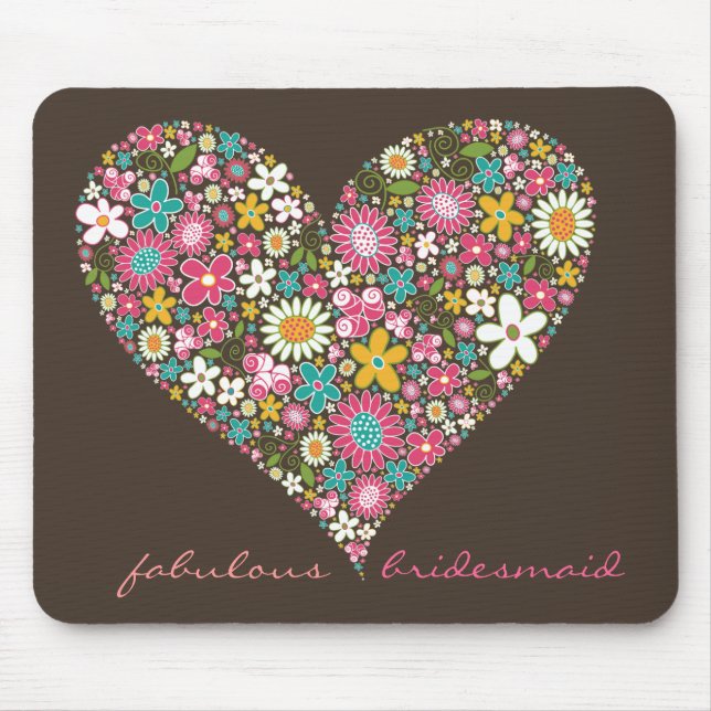 Spring Flowers 2 Heart *01 | Wedding Mousepad (Front)