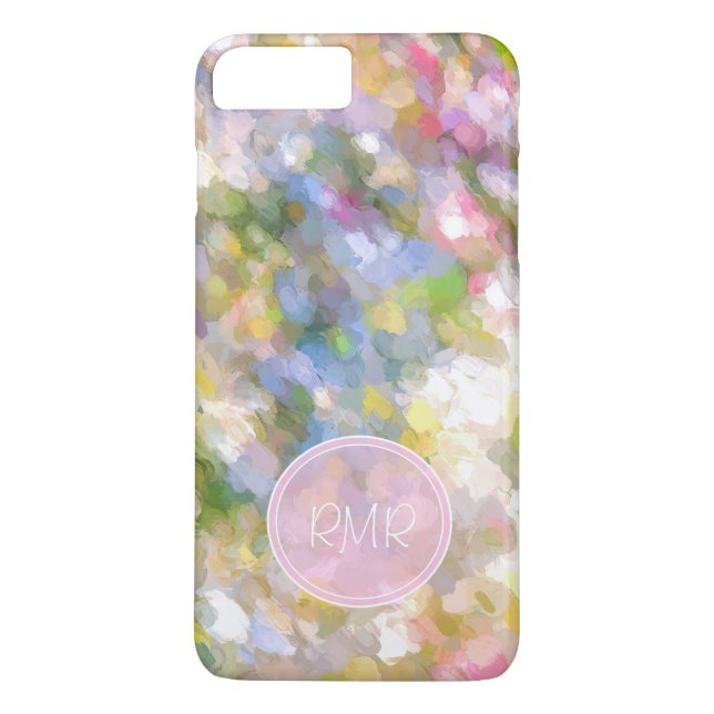 Spring Flowers Abstract Art Monogram Case-Mate iPhone Case (Back)