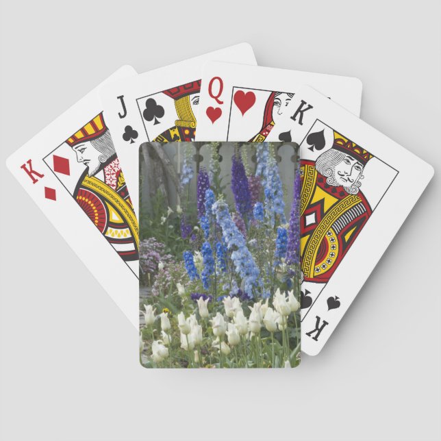 Spring flowers along a garden path, Georgia Poker Cards (Back)