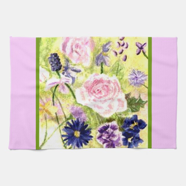 Spring Flowers American MoJo Kitchen Towel (Horizontal)