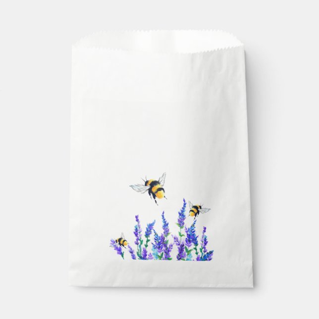 Spring Flowers and Bees Favor Bag (Front)