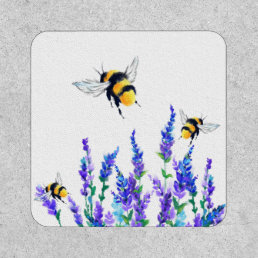 Spring Flowers and Bees Flying Patch