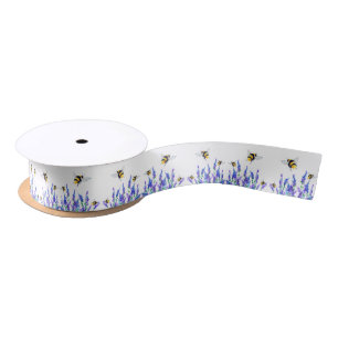 Spring Flowers and Bees Flying Ribbon