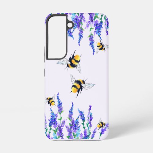 Spring Flowers and Bees Flying Samsung Galaxy S22 Case