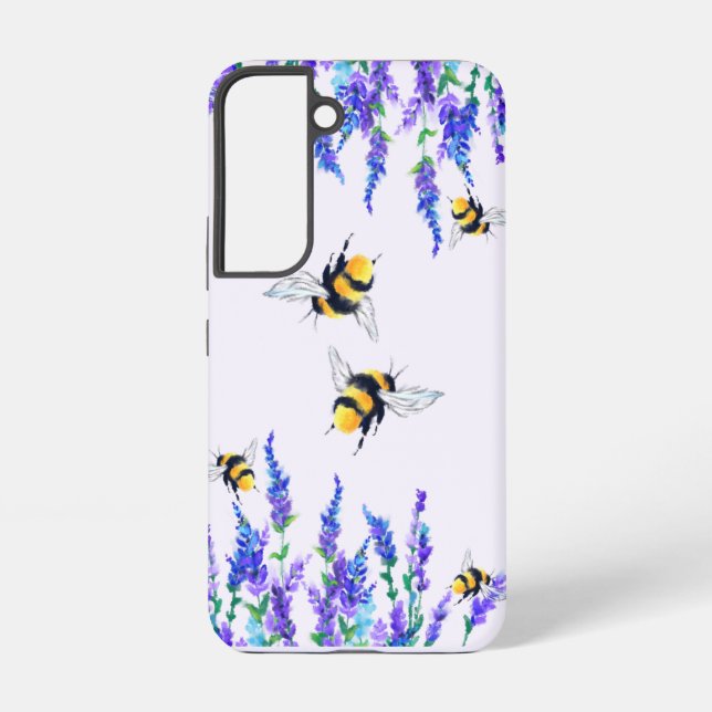 Spring Flowers and Bees Flying Samsung Galaxy Case (Back)