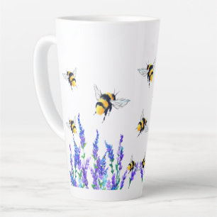Spring Flowers and Bees Latte Mug